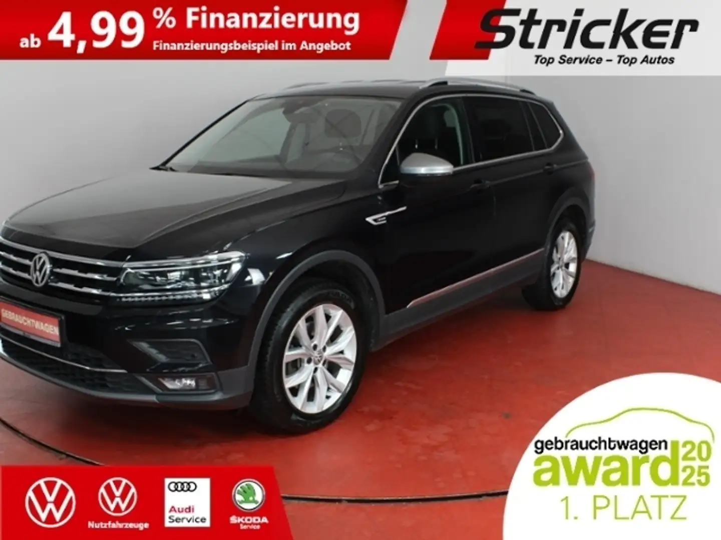 Volkswagen Tiguan Allspace 2.0 TDI Highline 4Motion 296,-ohne Anzahlung Navi Schwarz - 1