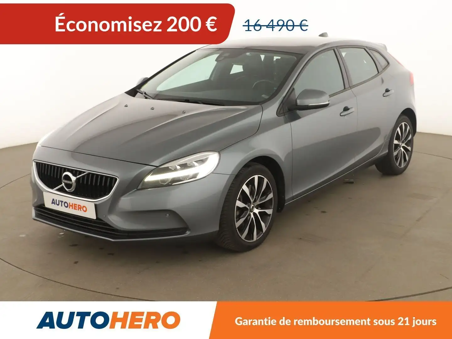Volvo V40 2.0 D3 AdBlue Signature Edition Geartronic 6 Gris - 1