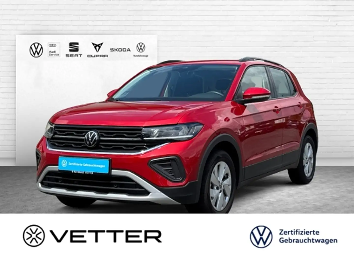 Volkswagen T-Cross 1.0 TSI Life KLIMA LED ALU Rot - 1