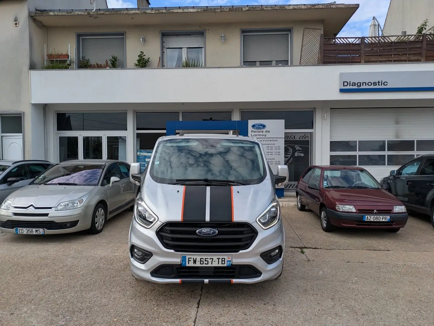 Ford TRANSIT CUSTOM 320L2H1 2.0 ECOB 185ch BVA6 SPORT Gris - 1