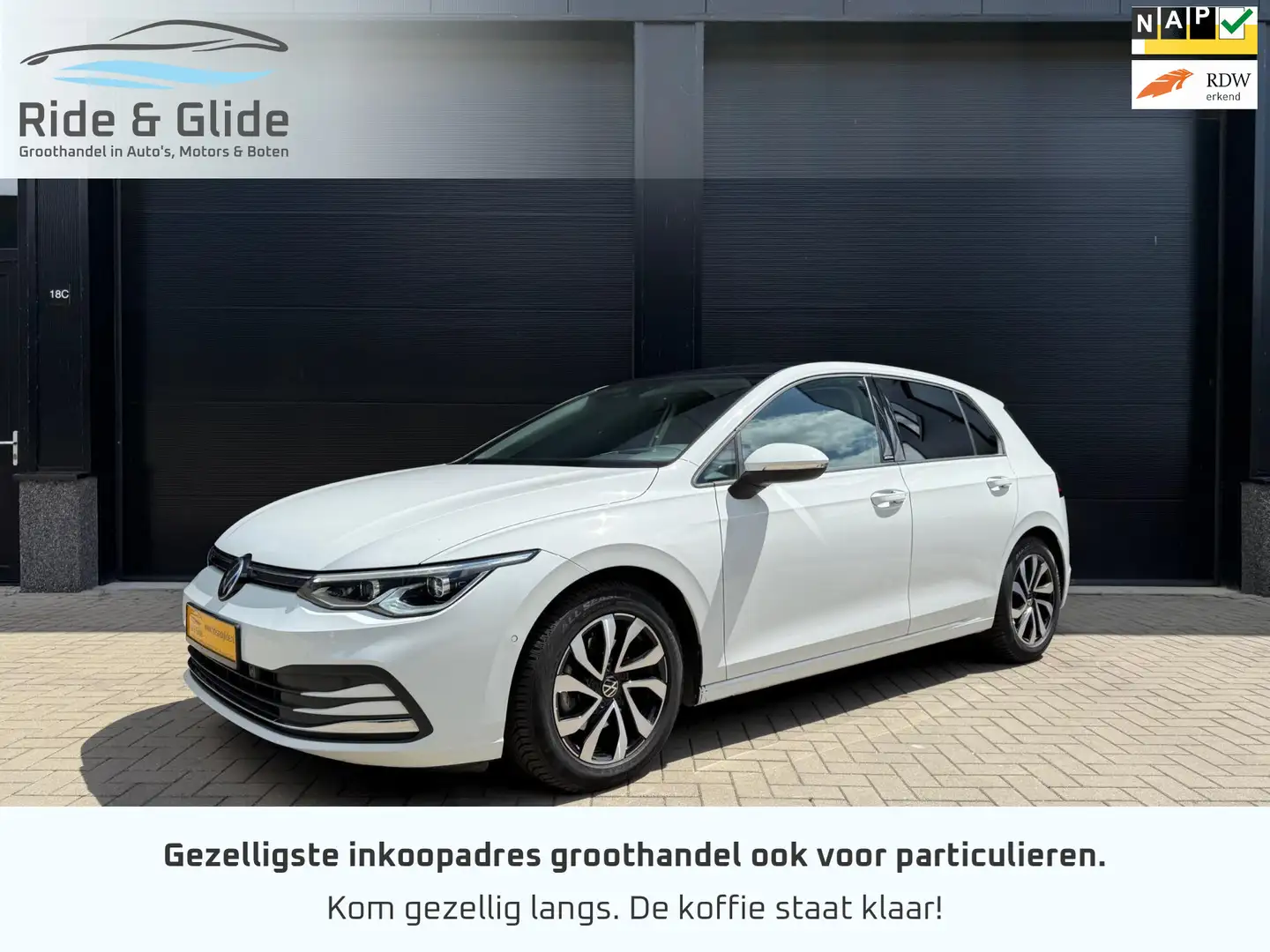 Volkswagen Golf 2.0 TDI active uitvoering IQ headup virtual trekha Wit - 1