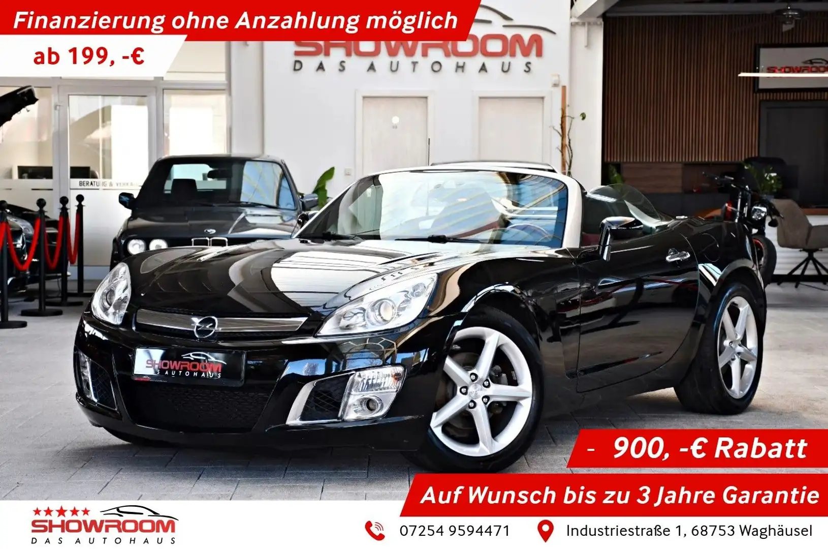 Opel GT TURBO 2.0 Tempomat Leder Klima 2.Hand DE-Fzg Schwarz - 1