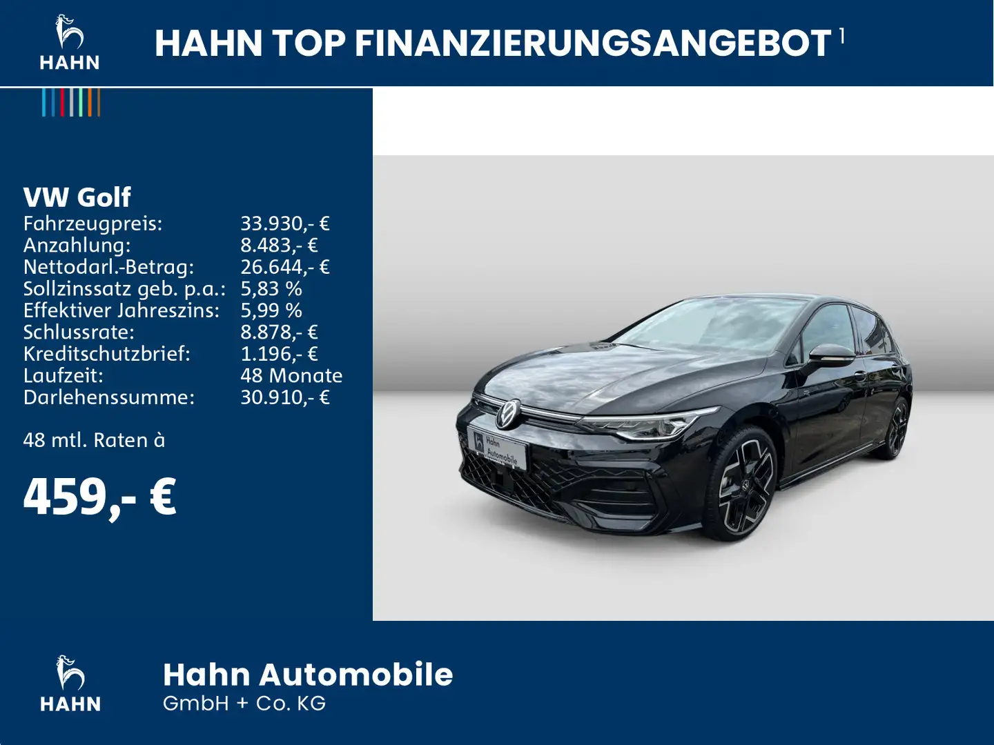 Volkswagen Golf VIII 1.5 TSI R-Line ACC LED-Plus Sitzheiz Schwarz - 2