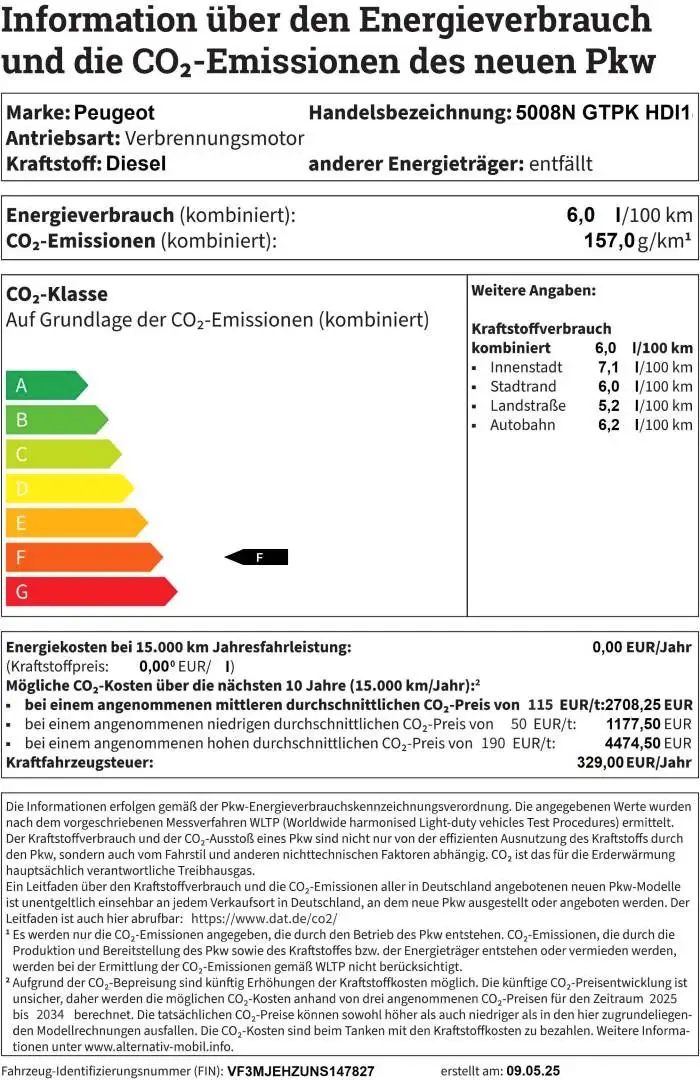 Peugeot 5008 N GTPK HDI180EAT Weiß - 1