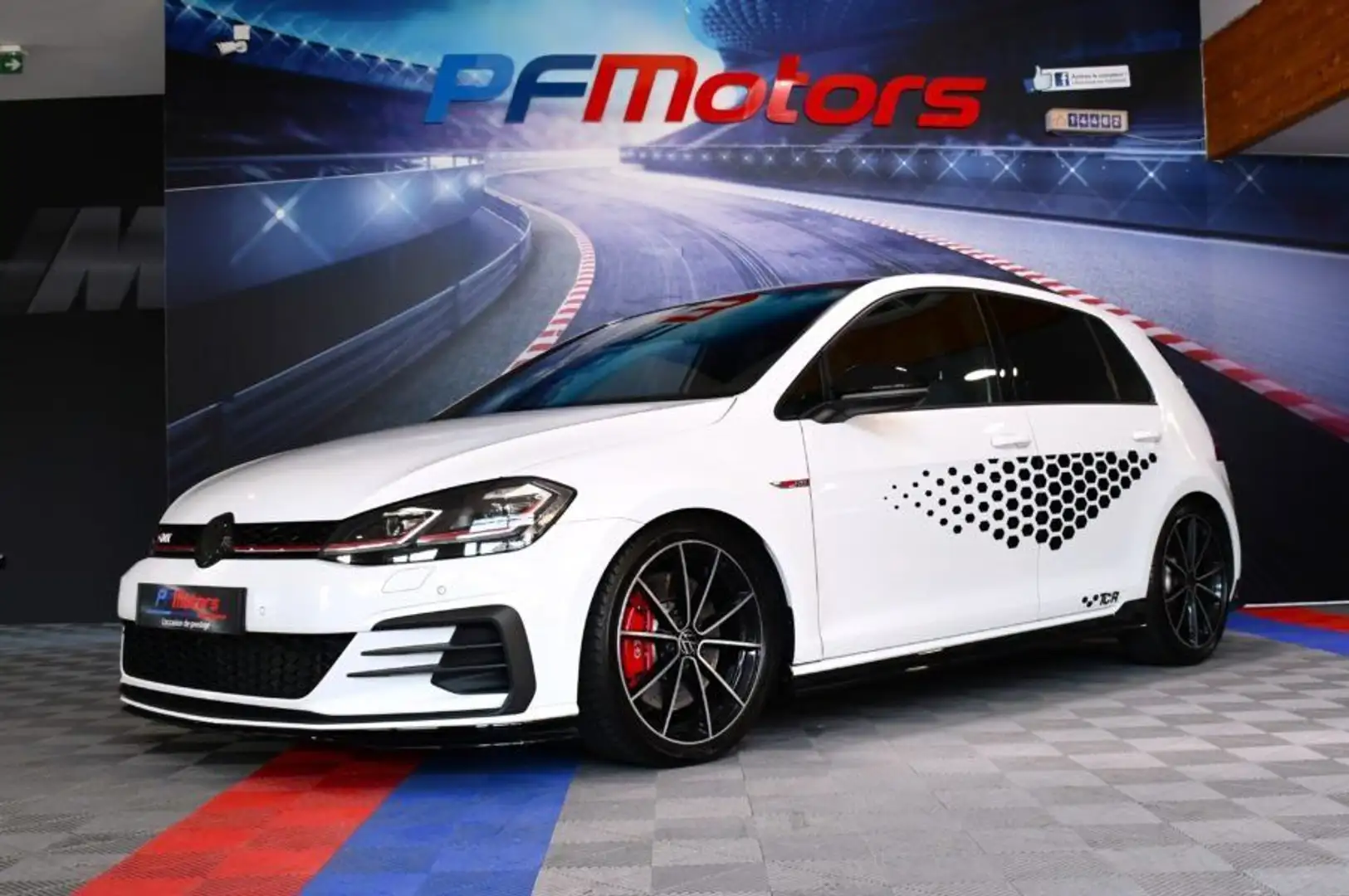 Volkswagen Golf 7 GTI TCR 2.0 TSI 290 DSG GPS Virtual Front AKRAPOVIC HR Car Play Mode JA 18 Blanc - 1
