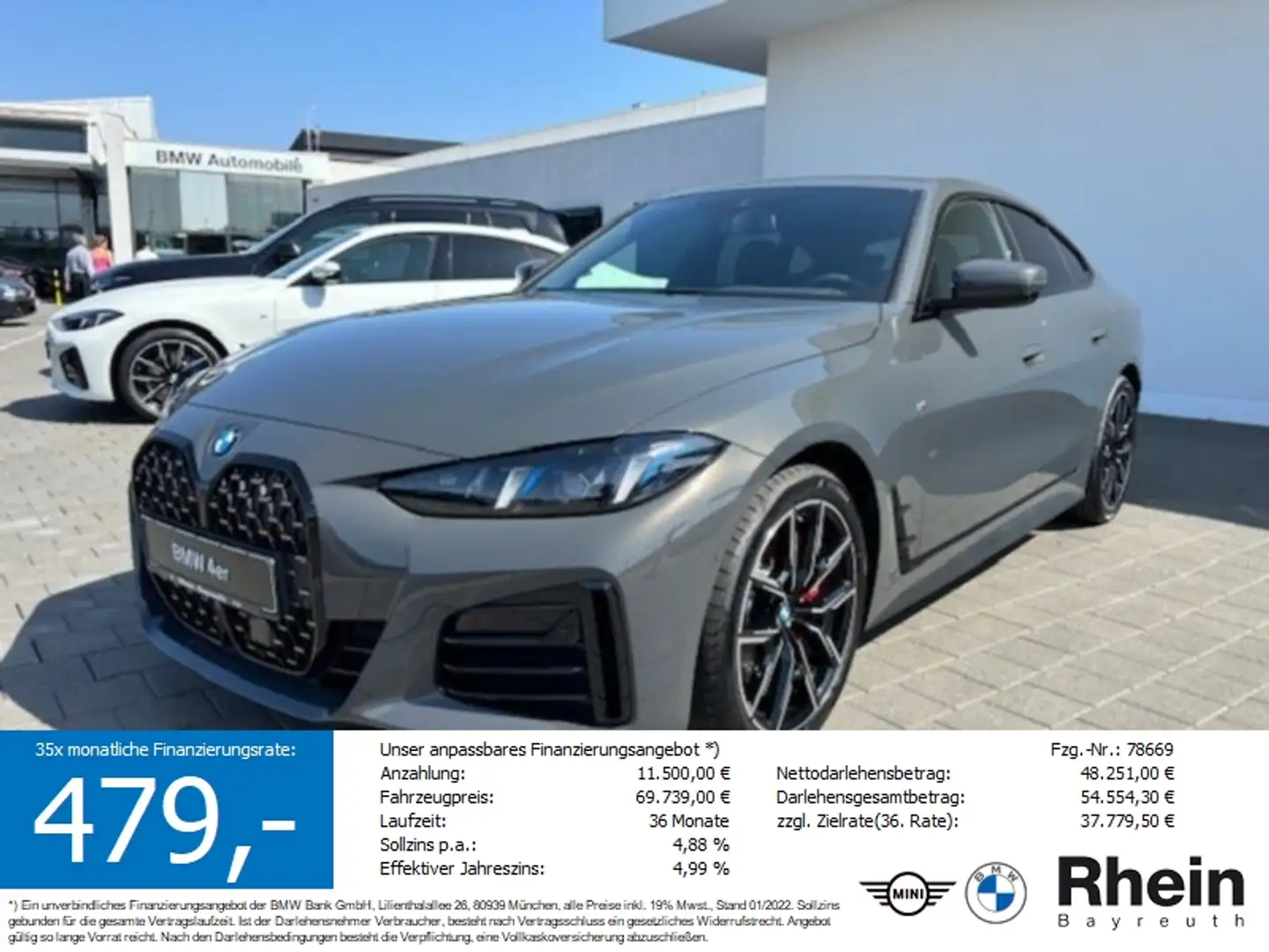 BMW 420 i Gran Coupé M Sportpaket Grau - 1