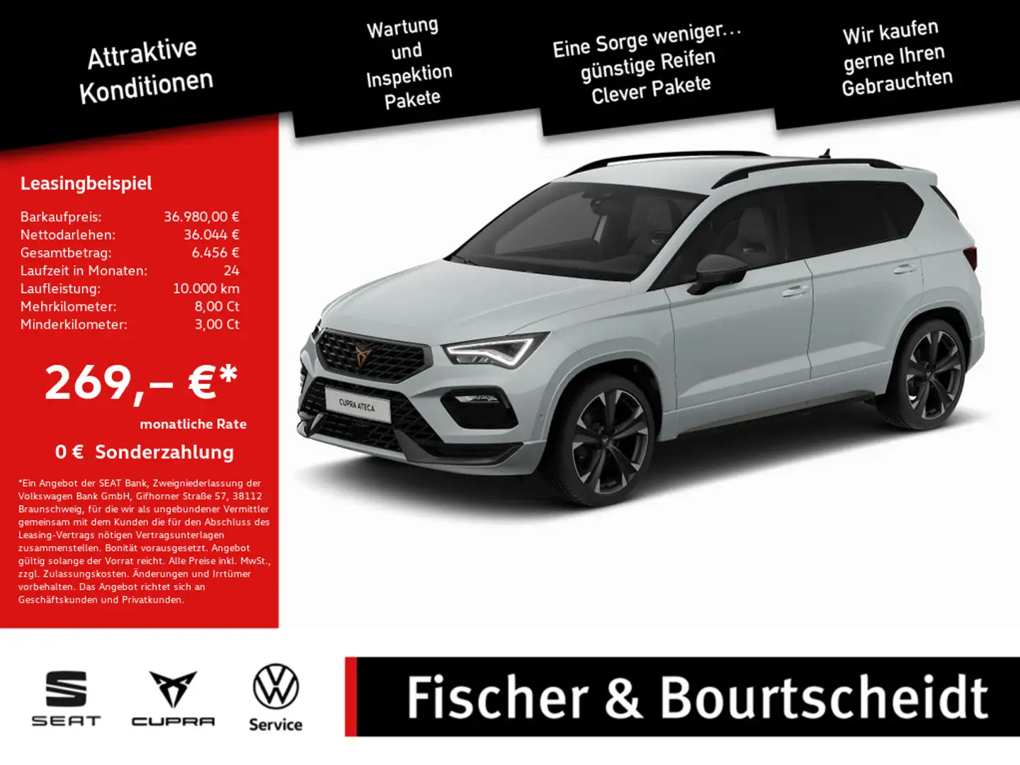 CUPRA Ateca 2.0 TSI 4Drive NAVI AHK ACC FACEL. LED Weiß - 1