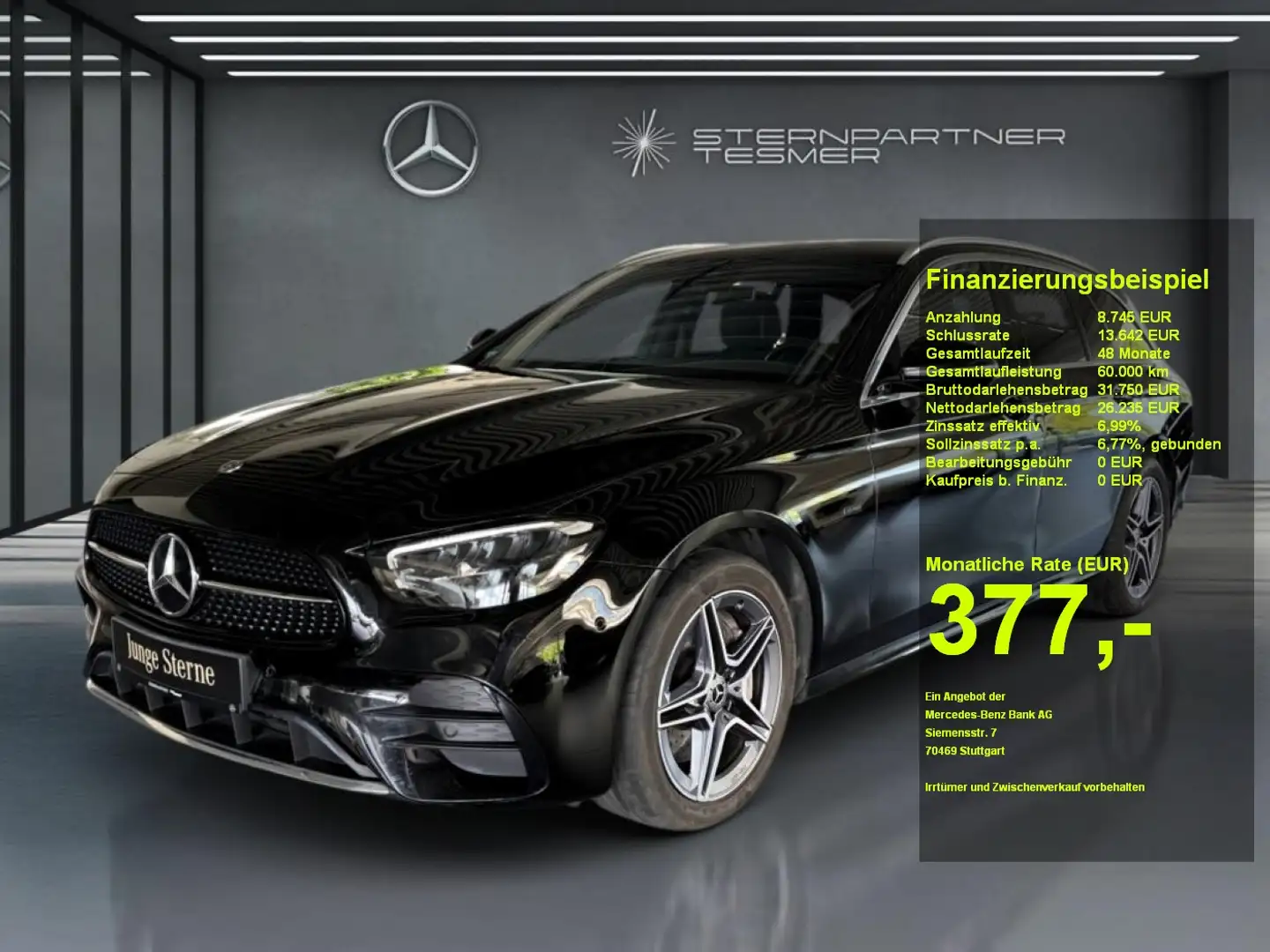 Mercedes-Benz E 300 de T AMG - Burmester - AHK - el. Heckdeckel Zwart - 1