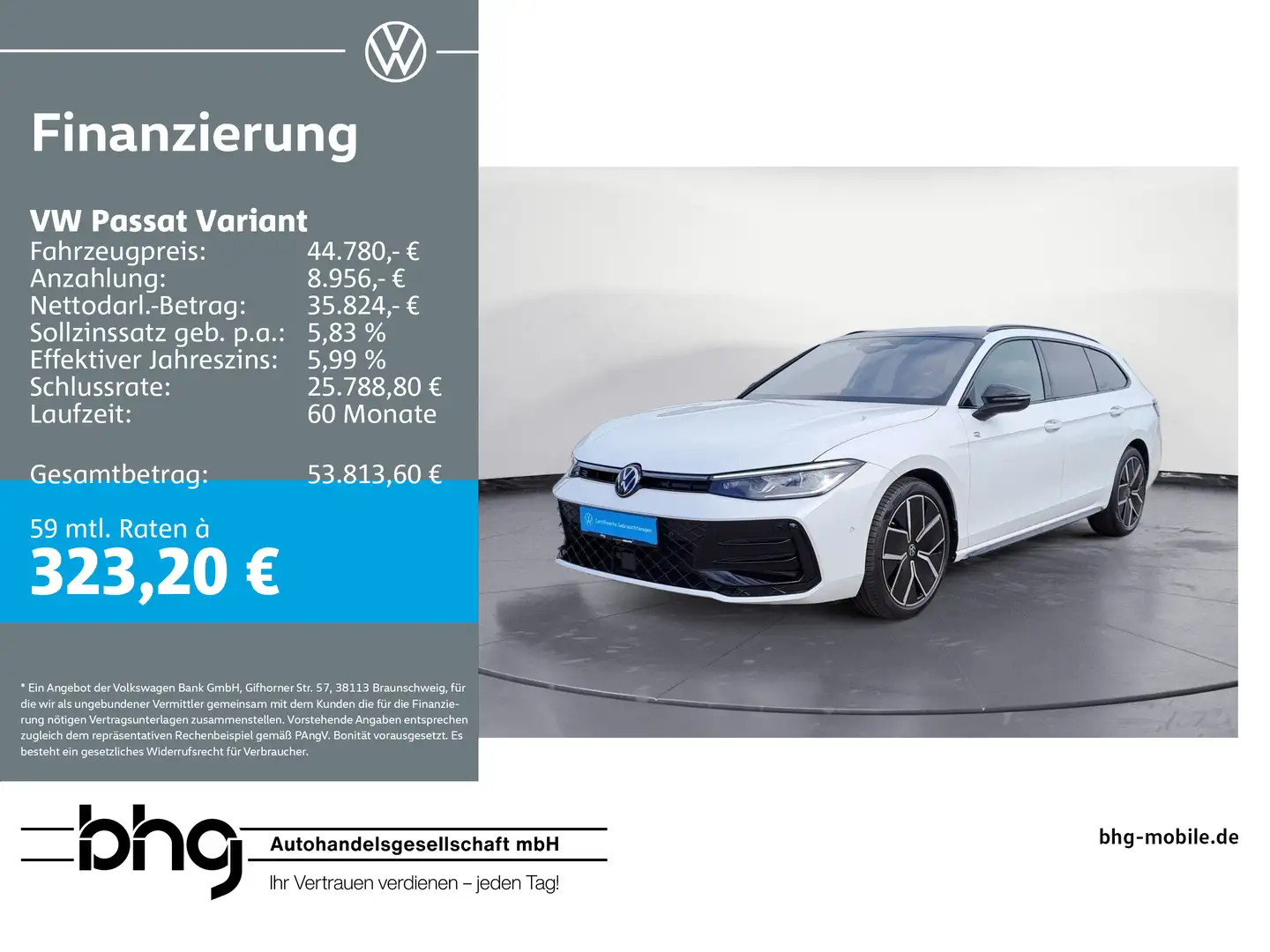 Volkswagen Passat Variant 2.0 TDI DSG 4Motion R-Line AHK DC Weiß - 1