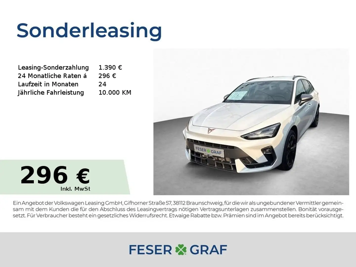 CUPRA Leon 1.5 eTSI DSG AHK MATRIX INTELLIGENT|EDGE|DYNAMIC Weiß - 1