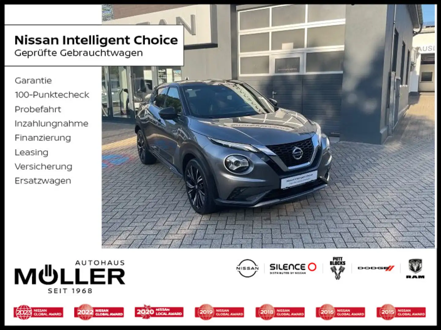 Nissan Juke 1.0DIG-T DCT-Aut. N-Design Navi BOSE SH AVM Grau - 1
