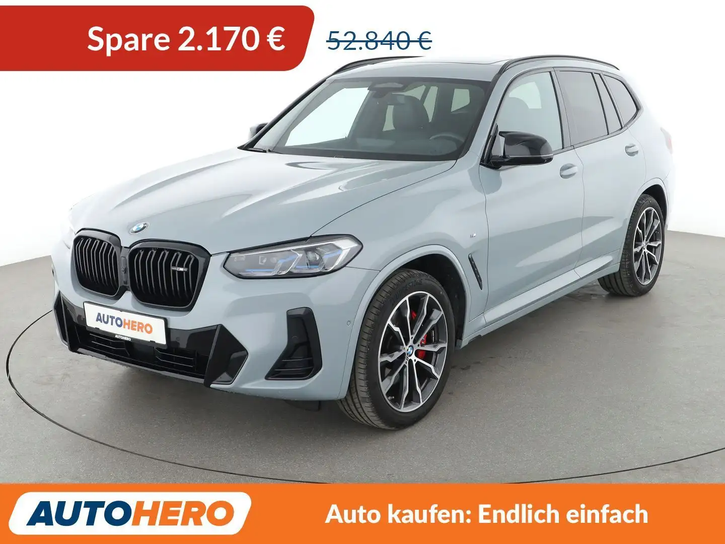 BMW X3 M40i Aut.*NAVI*LASER*ACC*HUD*H&K*AHK*360° Grau - 1