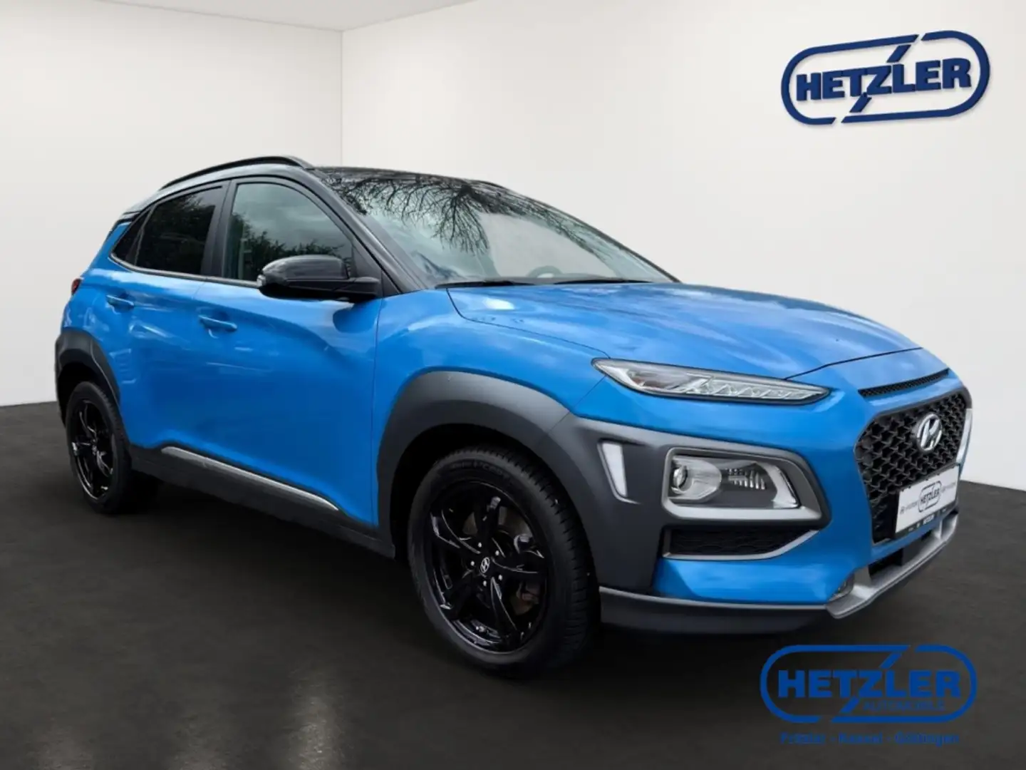 Hyundai KONA Premium 4WD 1.6 T-GDI HUD Navi Klimasitze LED Appl Bleu - 2