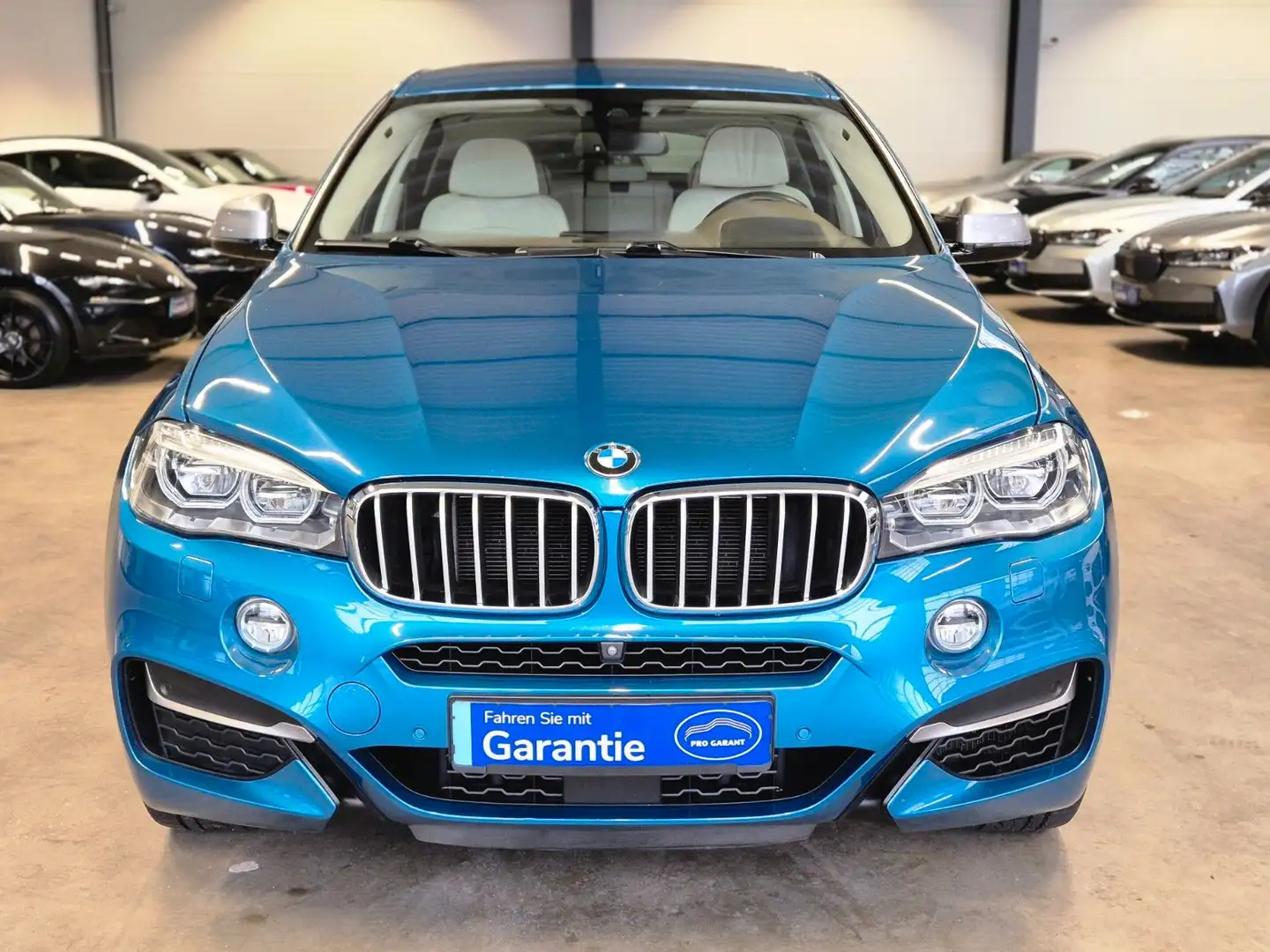 BMW X6 M d INDIVIDUAL FARBE+LEDER H&K 360CAM SOFTC Blau - 2