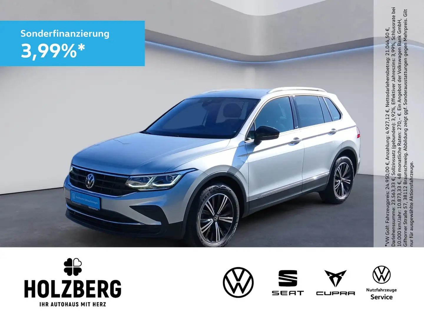 Volkswagen Tiguan 1.5 TSI DSG United NAVI+MATRIX+ACC+SHZ Silber - 1