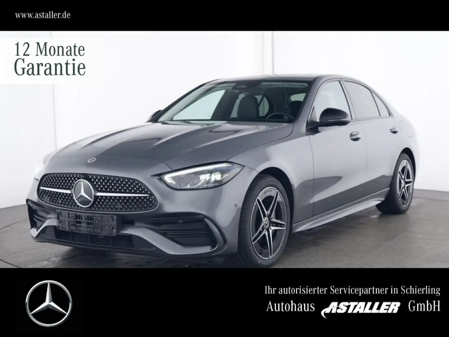 Mercedes-Benz C 300 e AMG Line 2x Night+LED+SHD+AHK+Totw+Parkp Šedá - 1
