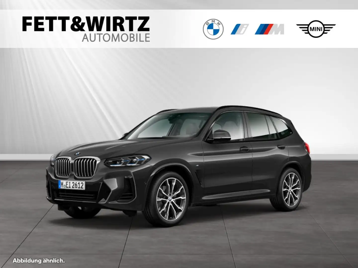 BMW X3 xDrive20d MSport AHK PA HUD DAB HiFi Gris - 1