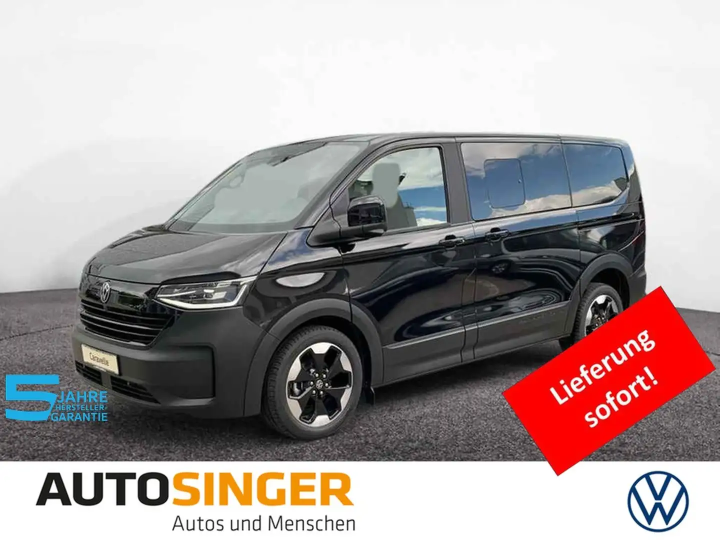 Volkswagen T7 Caravelle PanAmericana 4M KR 8-S*AHK*PANO*360 Schwarz - 1