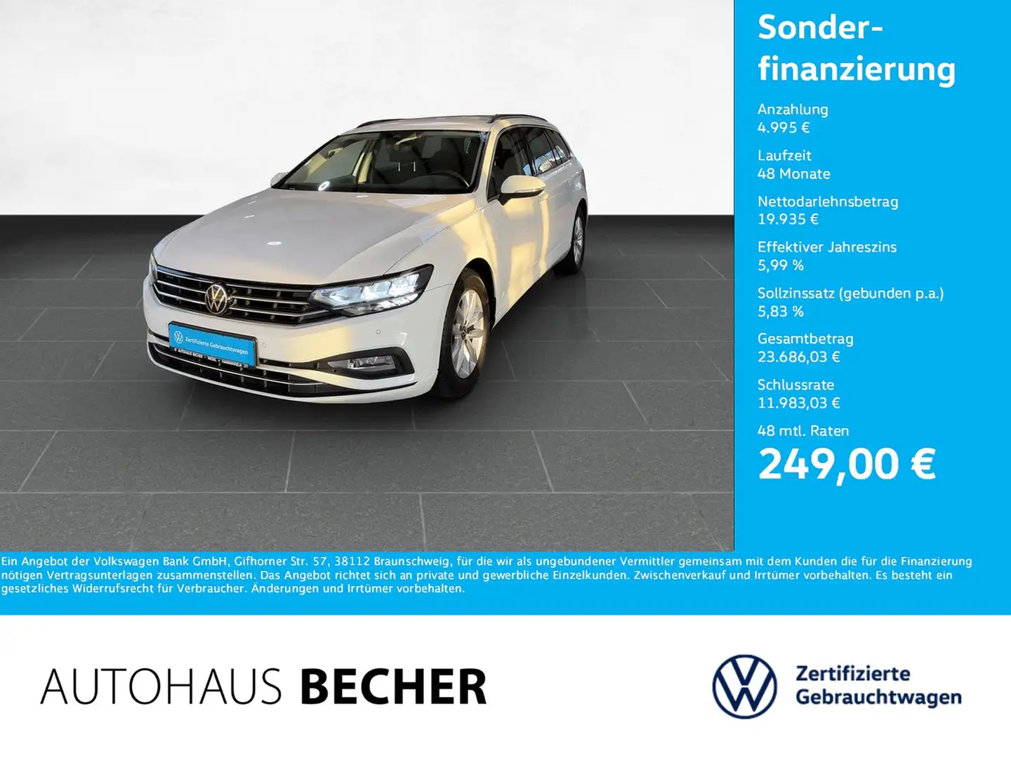 Volkswagen Passat Variant Business 1.5 TSI DSG /AHK/Navi Weiß - 1
