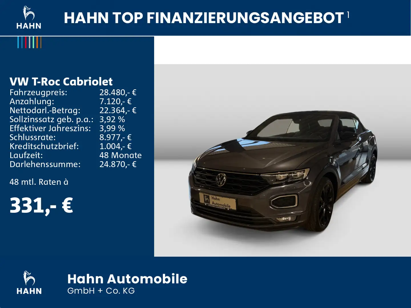 Volkswagen T-Roc R-Line Black Style 1.5TSI DSG AH Grau - 2