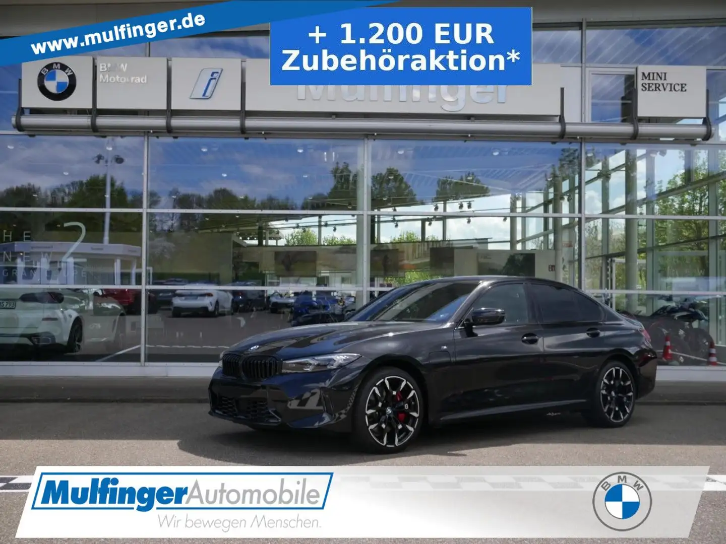 BMW 330 e M Sport AdapLED AHK LiveProf DAB DrivAS PaAs Schwarz - 1