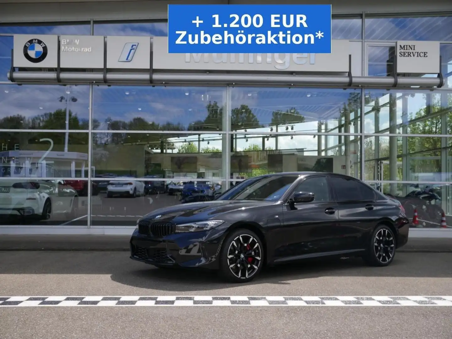 BMW 330 e M Sport AdapLED AHK LiveProf DAB DrivAS PaAs Schwarz - 2