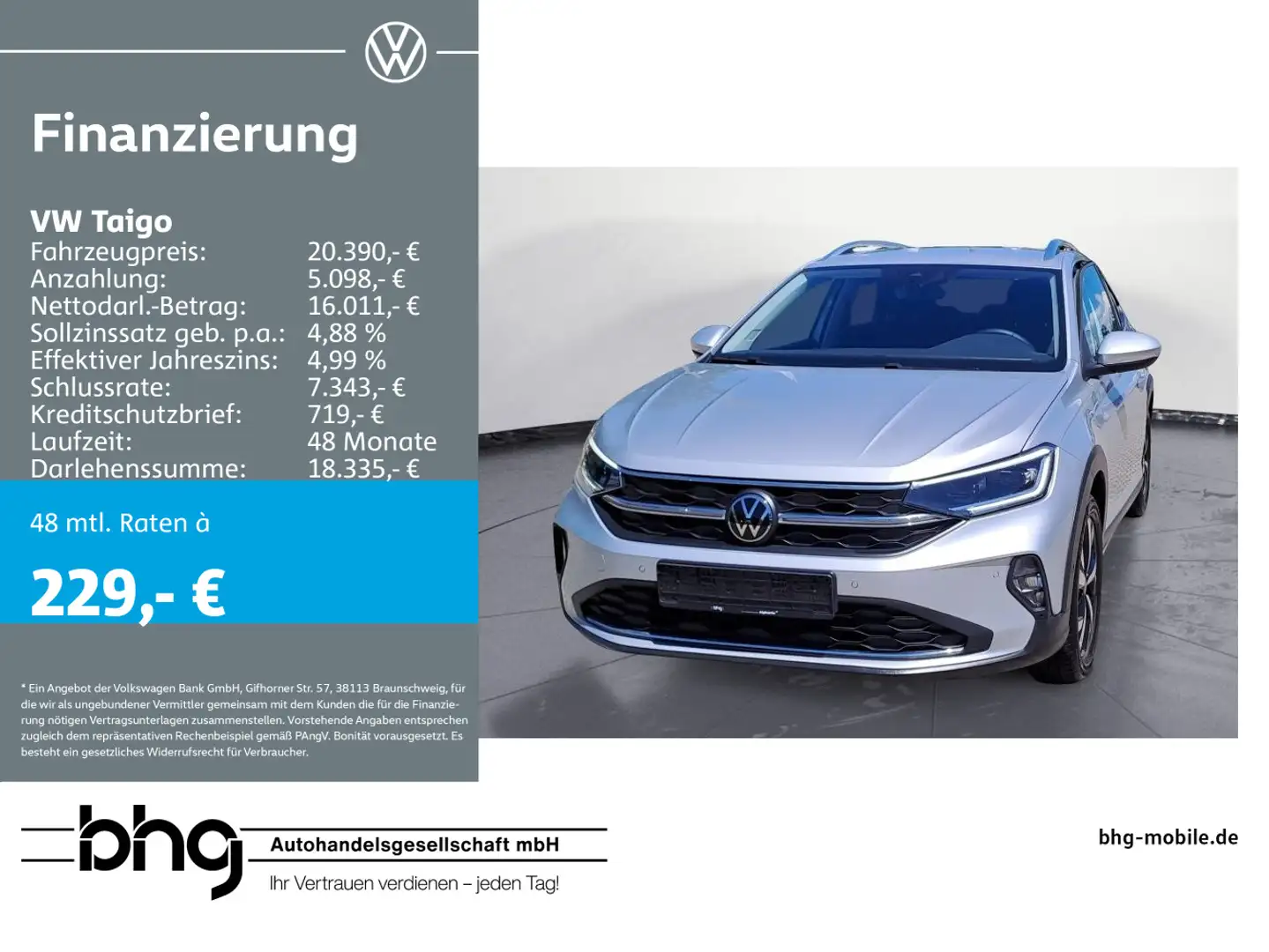 Volkswagen Taigo 1.0 TSI OPF Style Zilver - 1