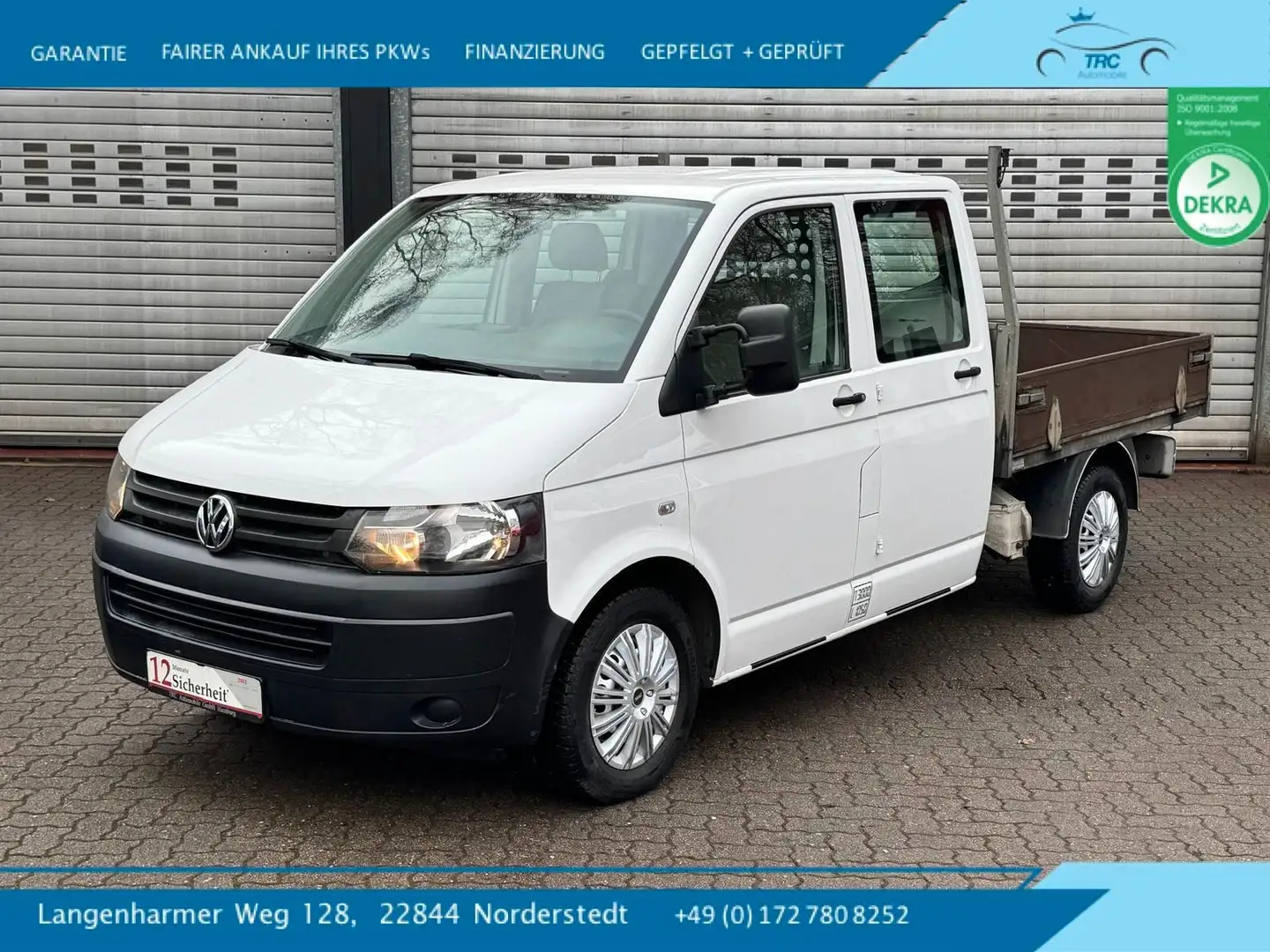 Volkswagen T5 Transporter Pritsche Pritsche Doppelkabine White - 1