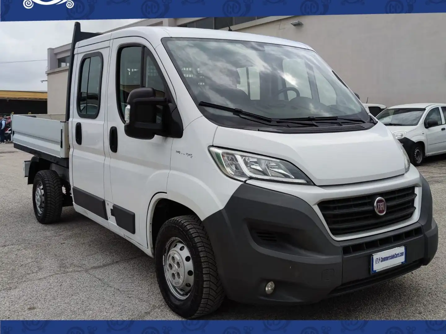 Fiat Ducato 35 MH1 2.0 M-JET CASSONE DOPPIA CABINA 7 PTI-2018 Blanc - 1
