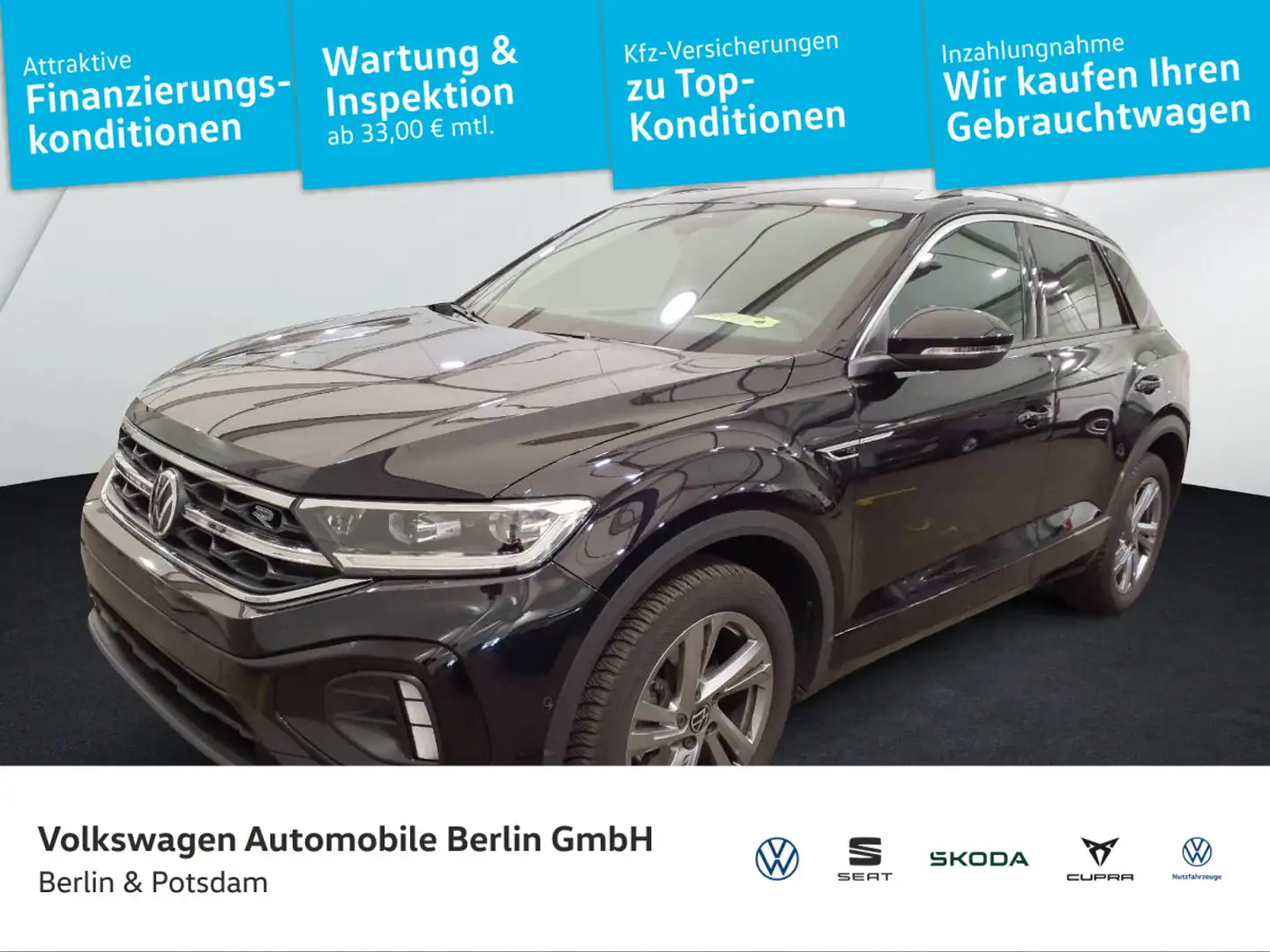 Volkswagen T-Roc 1.5 TSI R-Line Navi ACC AHK Kamera LED+ Schwarz - 1