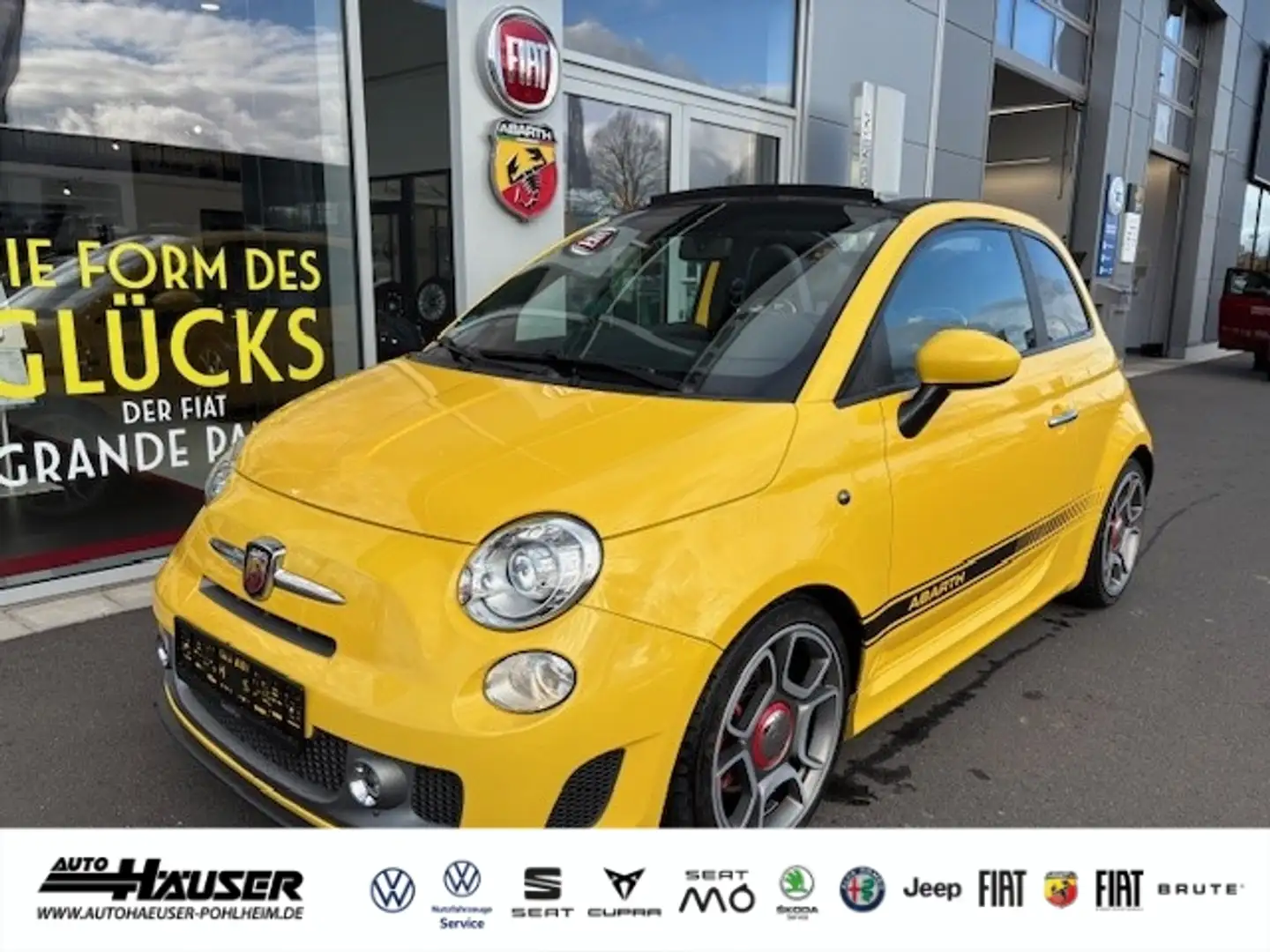 Abarth 595C TURISMO 1.4 T-JET DUALOGIC LEDER SITZHZG. PDC XENO Gelb - 1