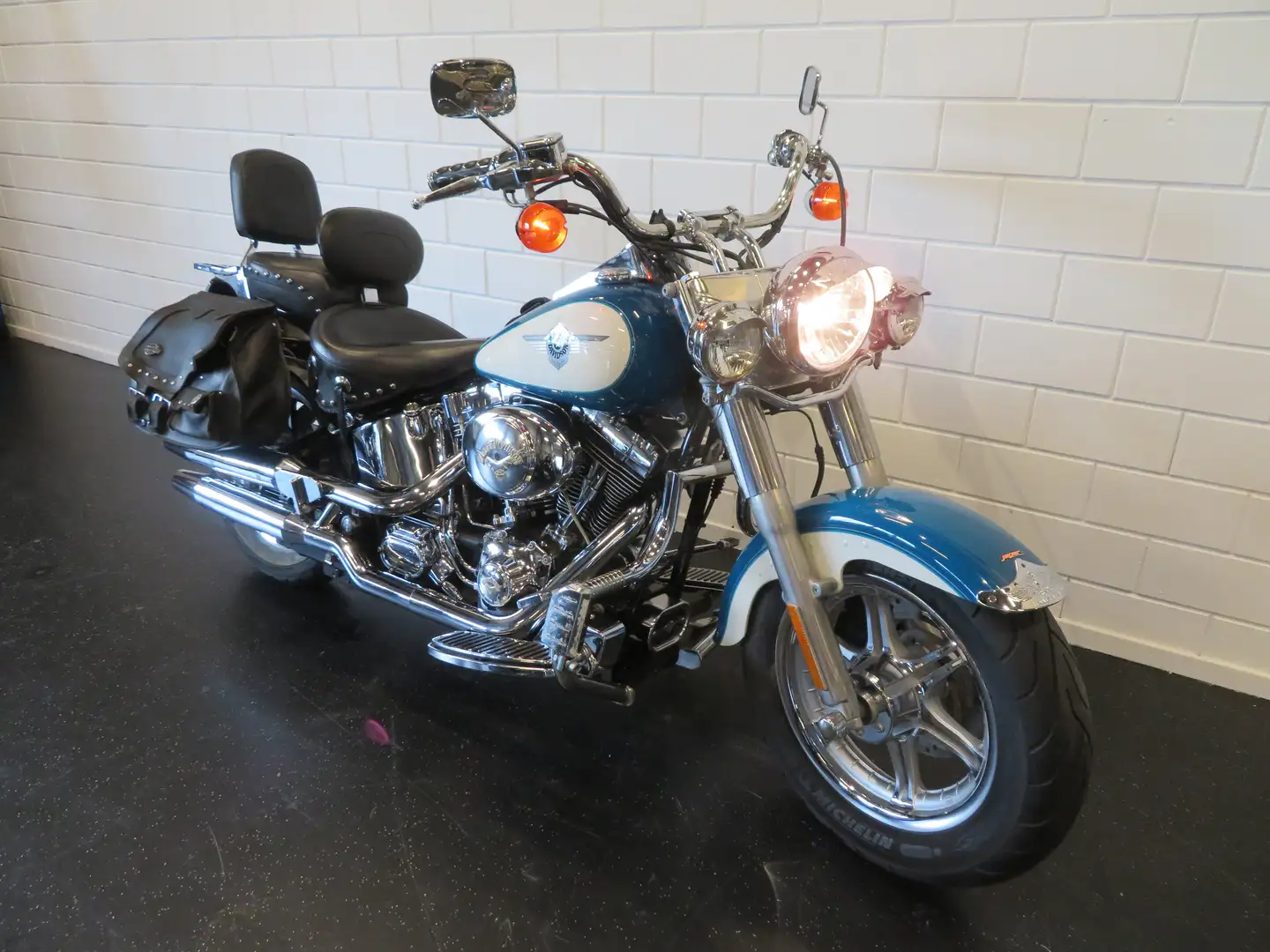 Harley-Davidson Fat Boy FLSTF SOFTAIL ZEER FRAAI! Modrá - 2