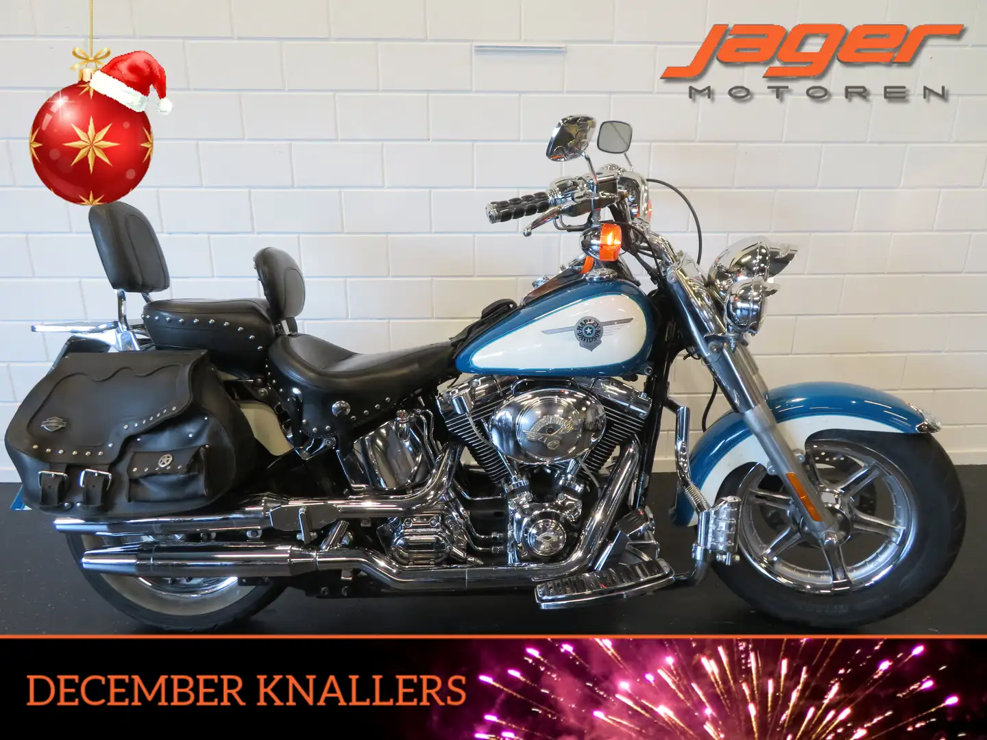 Harley-Davidson Fat Boy FLSTF SOFTAIL ZEER FRAAI! Blauw - 1