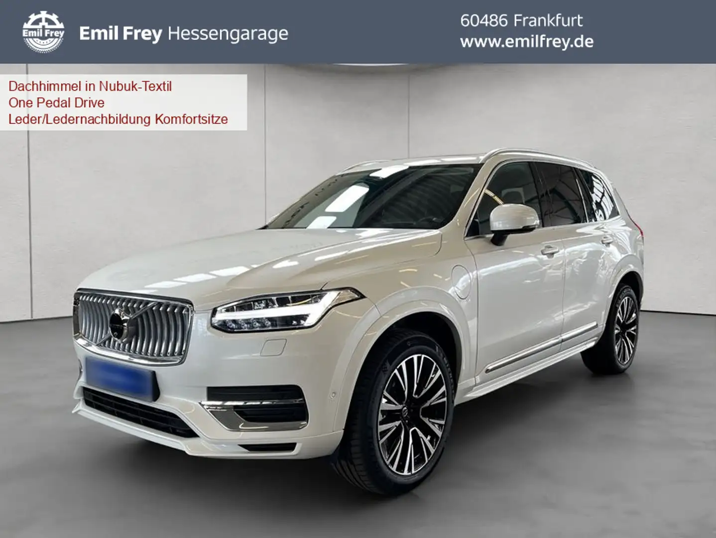 Volvo XC90 XC90 T8 AWD Plug-in Hybrid Ultra-Bright Glasd 360° Blanco - 1