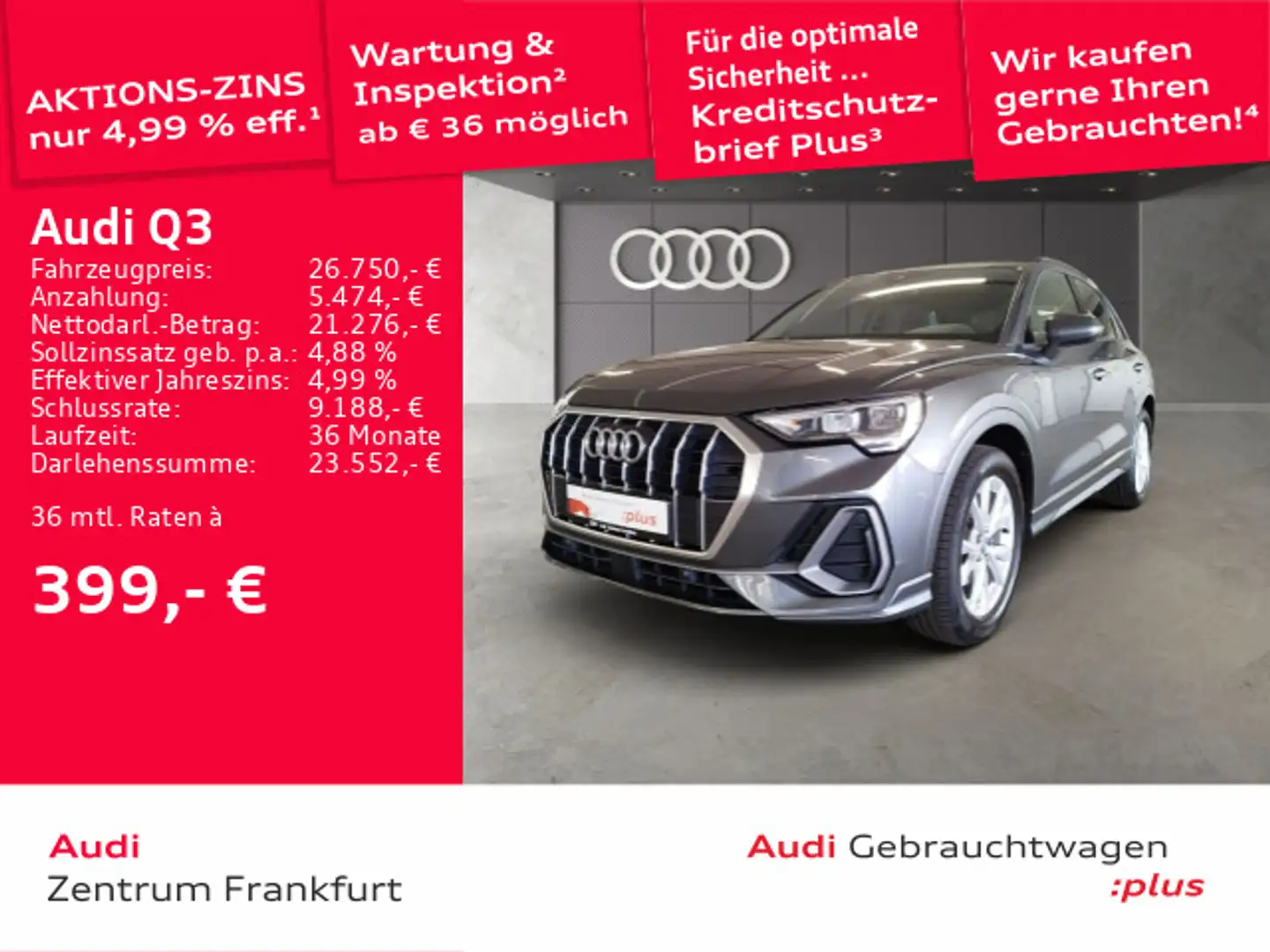 Audi Q3 35 TFSI S line LED VC Tempomat Grau - 1