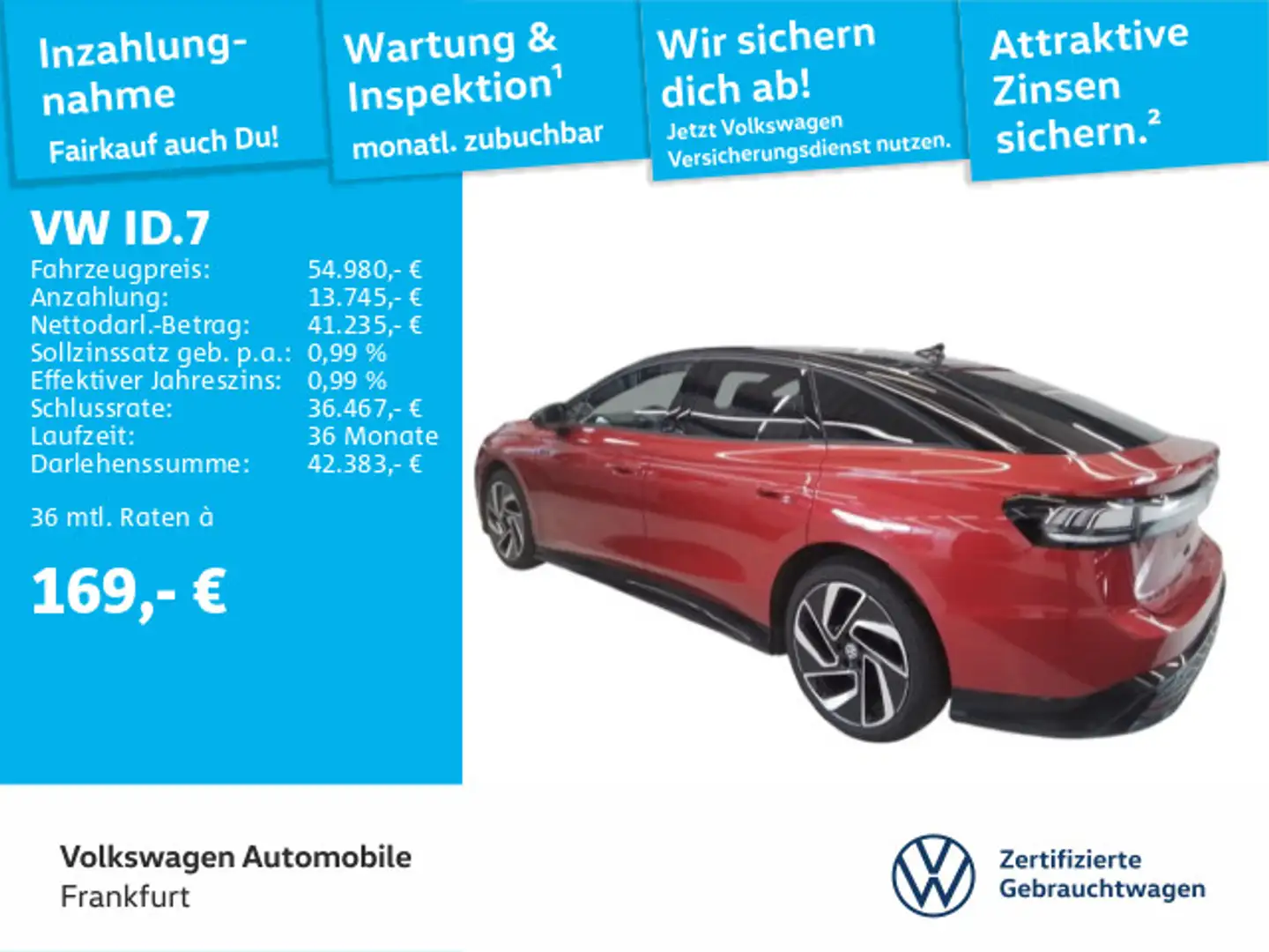 Volkswagen ID.7 GTX 4Motion Navi AHK IQ.Light SideAssist Rot - 2
