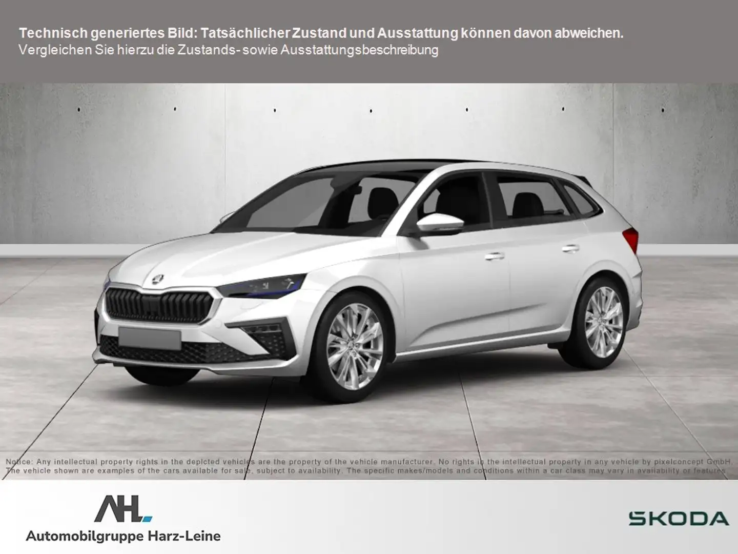 Skoda Scala 1.0 TSI Monte Carlo DSG Pano LED Navi ACC RFK Weiß - 1