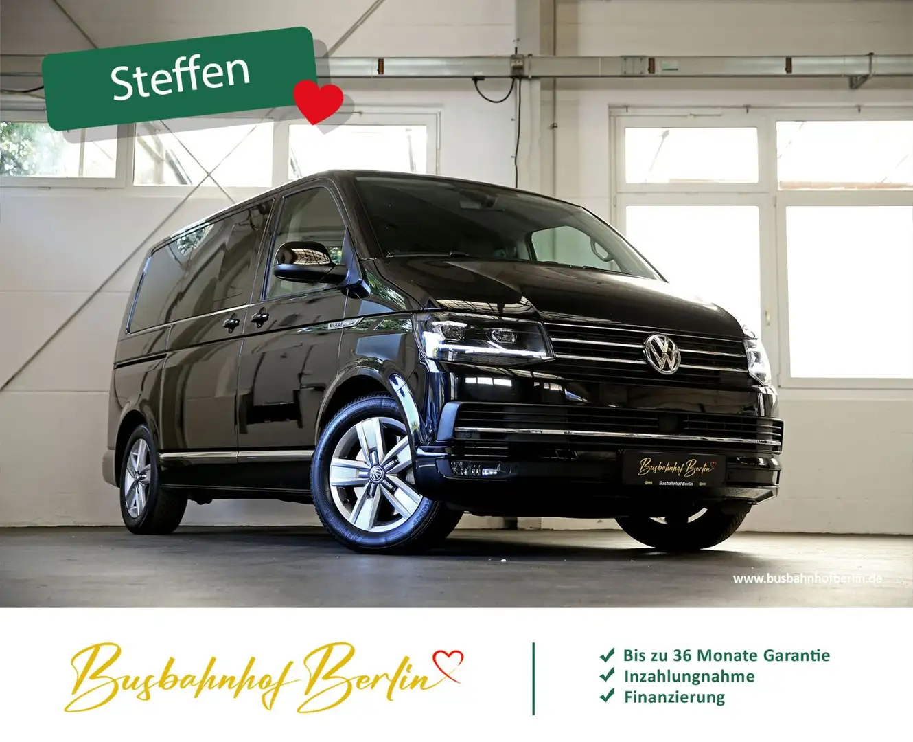 Volkswagen T6 Multivan Comfortl. DSG LED 2Schiebetüren ACC Zwart - 2