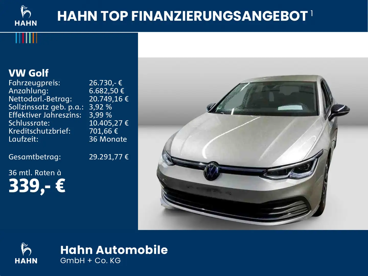 Volkswagen Golf VIII 1.5e DSG Move ACC AHK Cam LED+ Navi Silber - 2