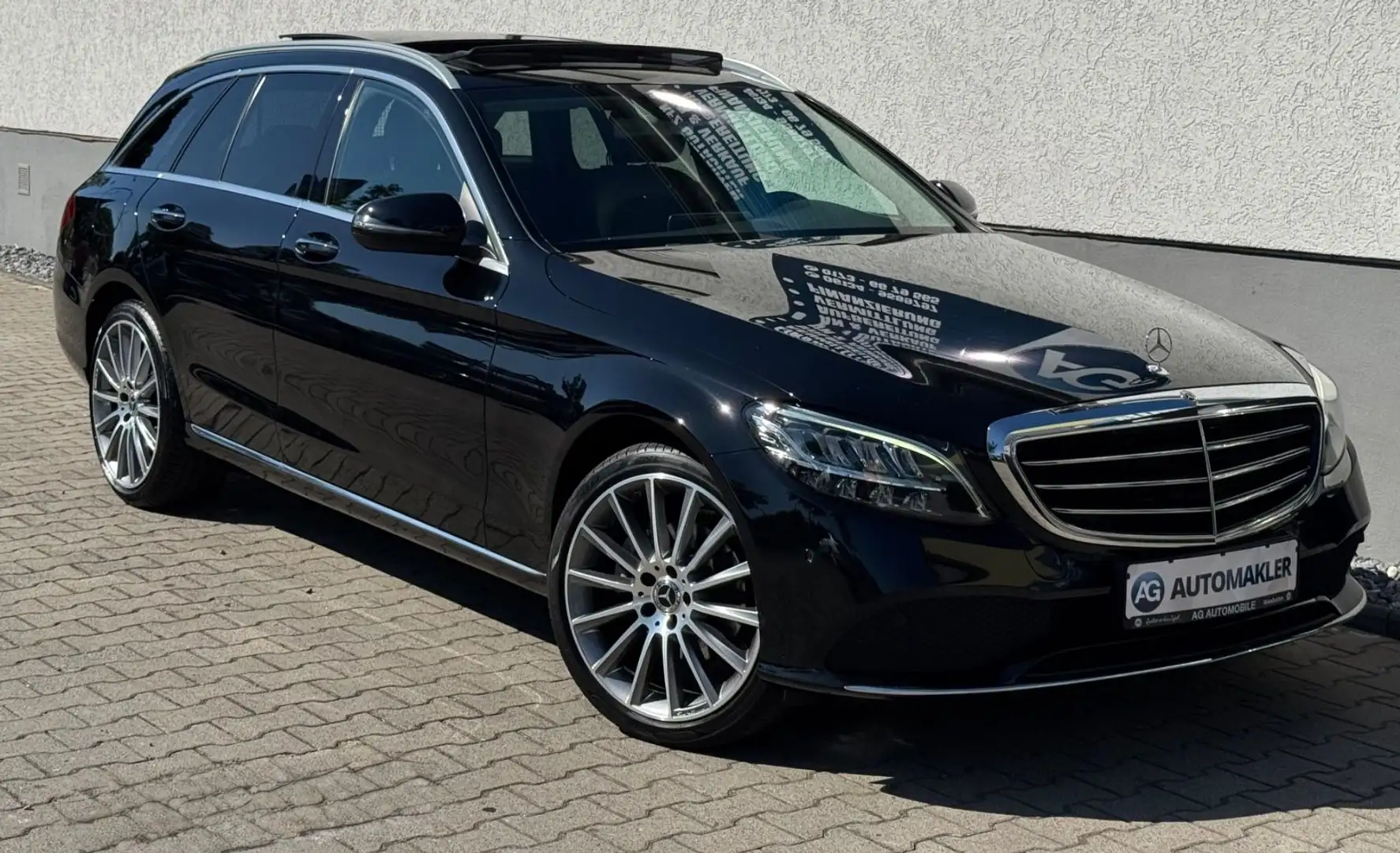 Mercedes-Benz C 220 T d 4M. AMG 19" Pano LED KAM. Burmester Noir - 1