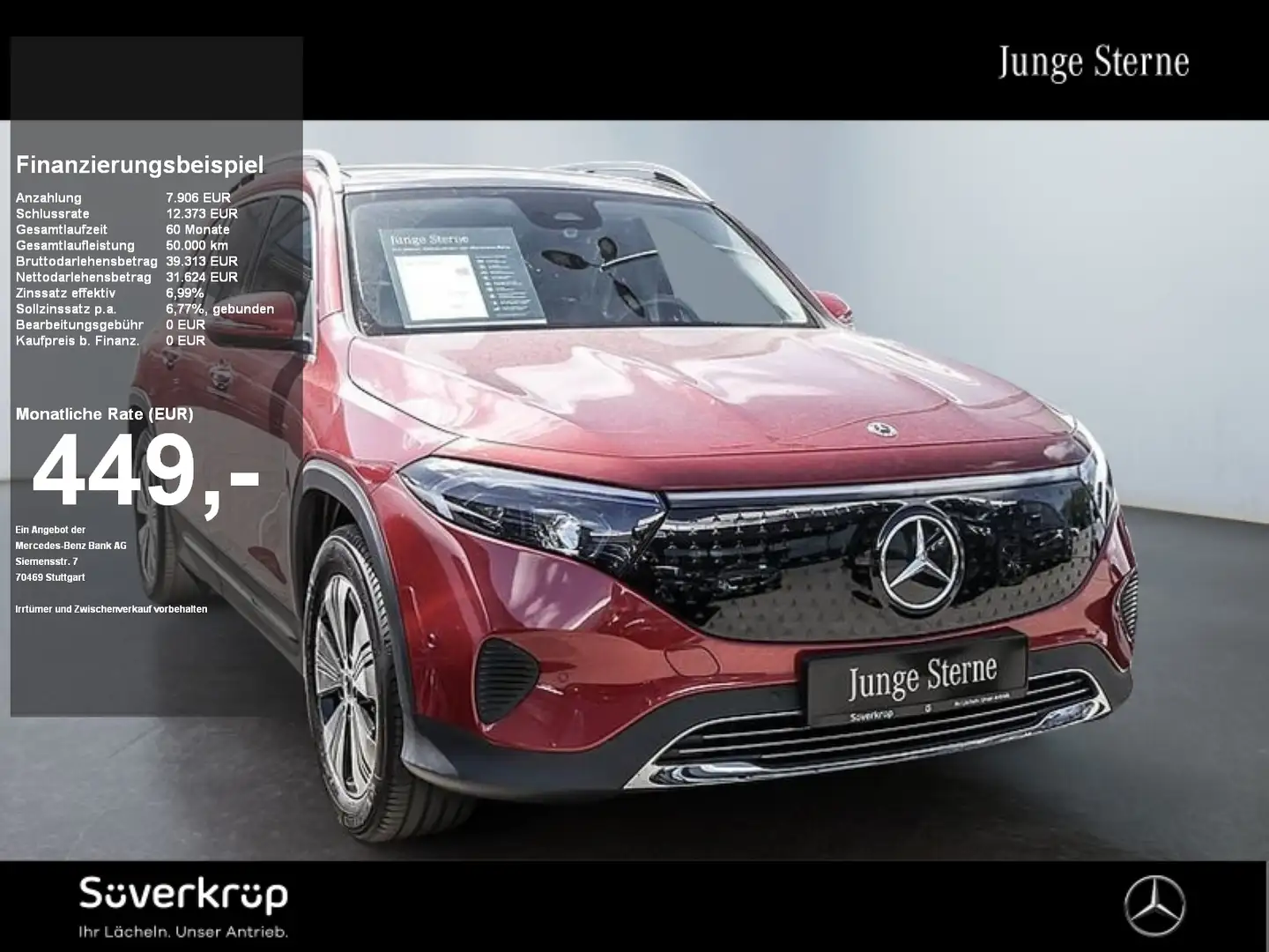 Mercedes-Benz EQB 300 4M , Progressive Navi LED Pana Spur SHZ Rot - 1