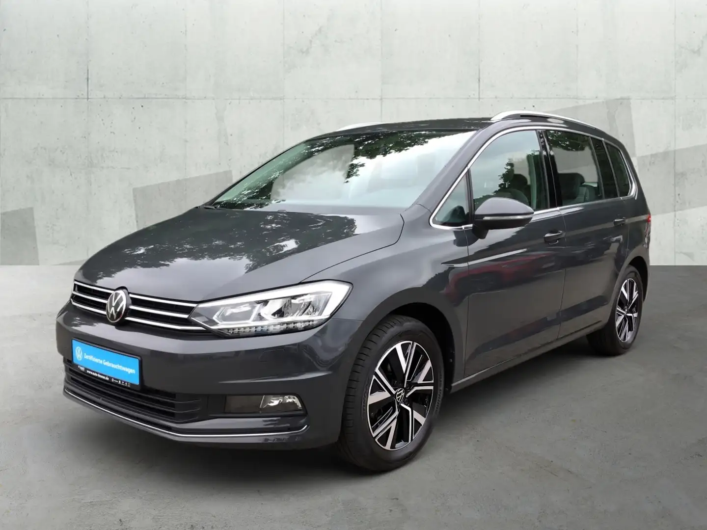 Volkswagen Touran 1.5 TSI DSG HIGHLINE *AHK *LED *ACC *NAVI *SHZ * Grijs - 2