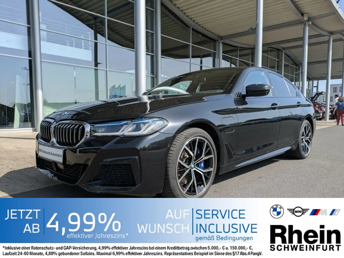 BMW 530 e xDrive iPerform M Sport Head-Up. Park.Plus Zwart - 1