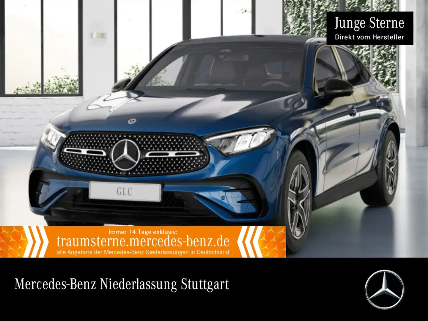 Mercedes-Benz GLC 300 d 4M AMG+NIGHT+PANO+360+AHK+LED+TOTW+9G Blau - 1