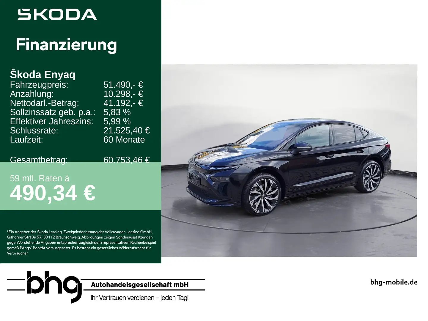 Skoda Enyaq Coupe 85 Sportline h Batterie Elektromotor Schwarz - 1