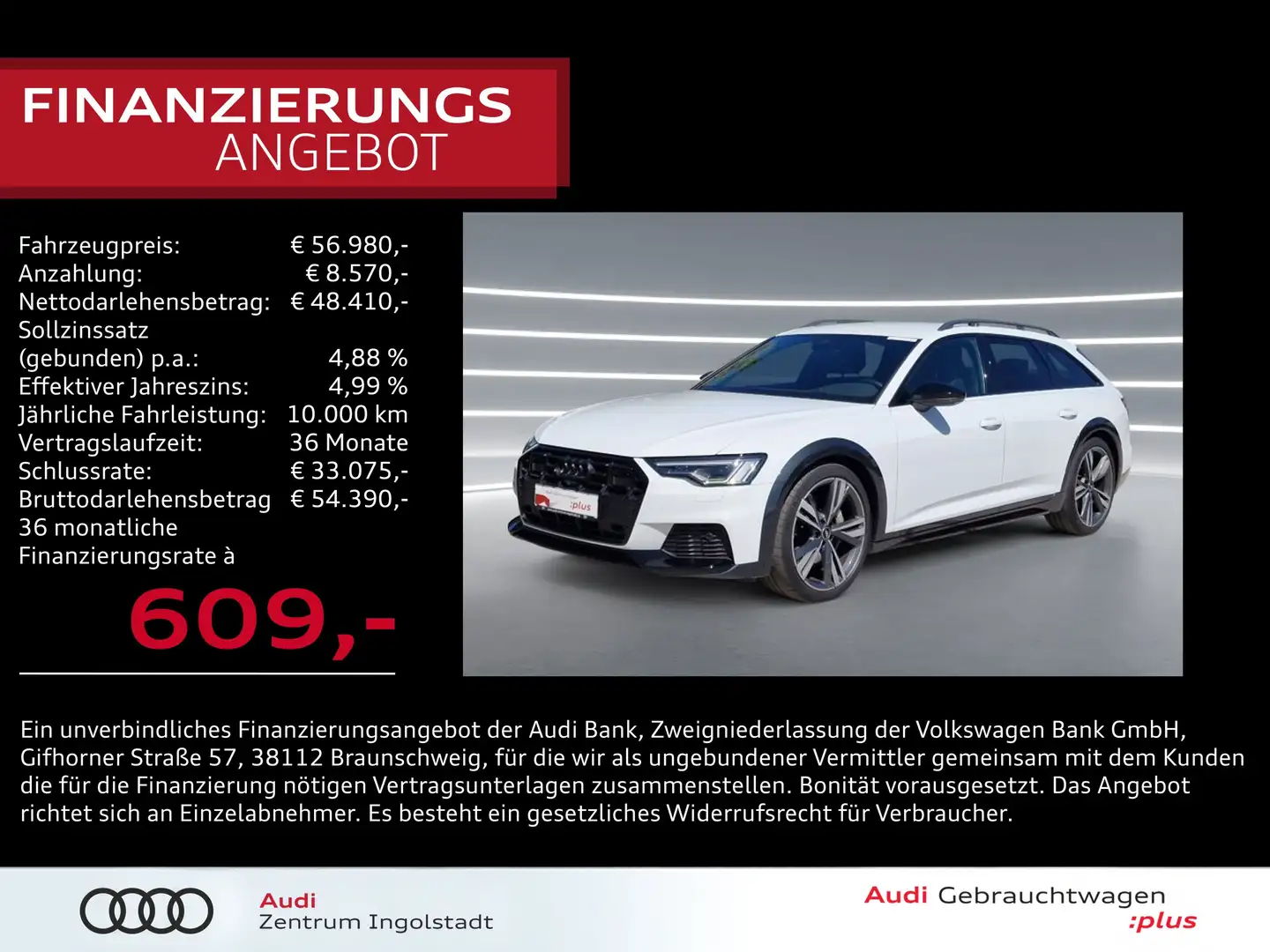 Audi A6 allroad 55 TDI qu MATRIX STHZG Allradlenk 21" Weiß - 1