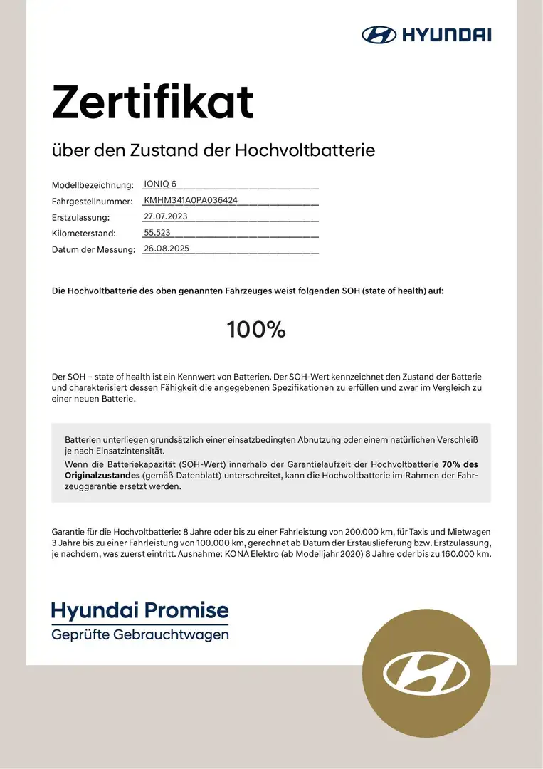 Hyundai IONIQ 6 Techniq 77,4 kWh, Sitz-P, GSD, SOH 100% Azul - 2