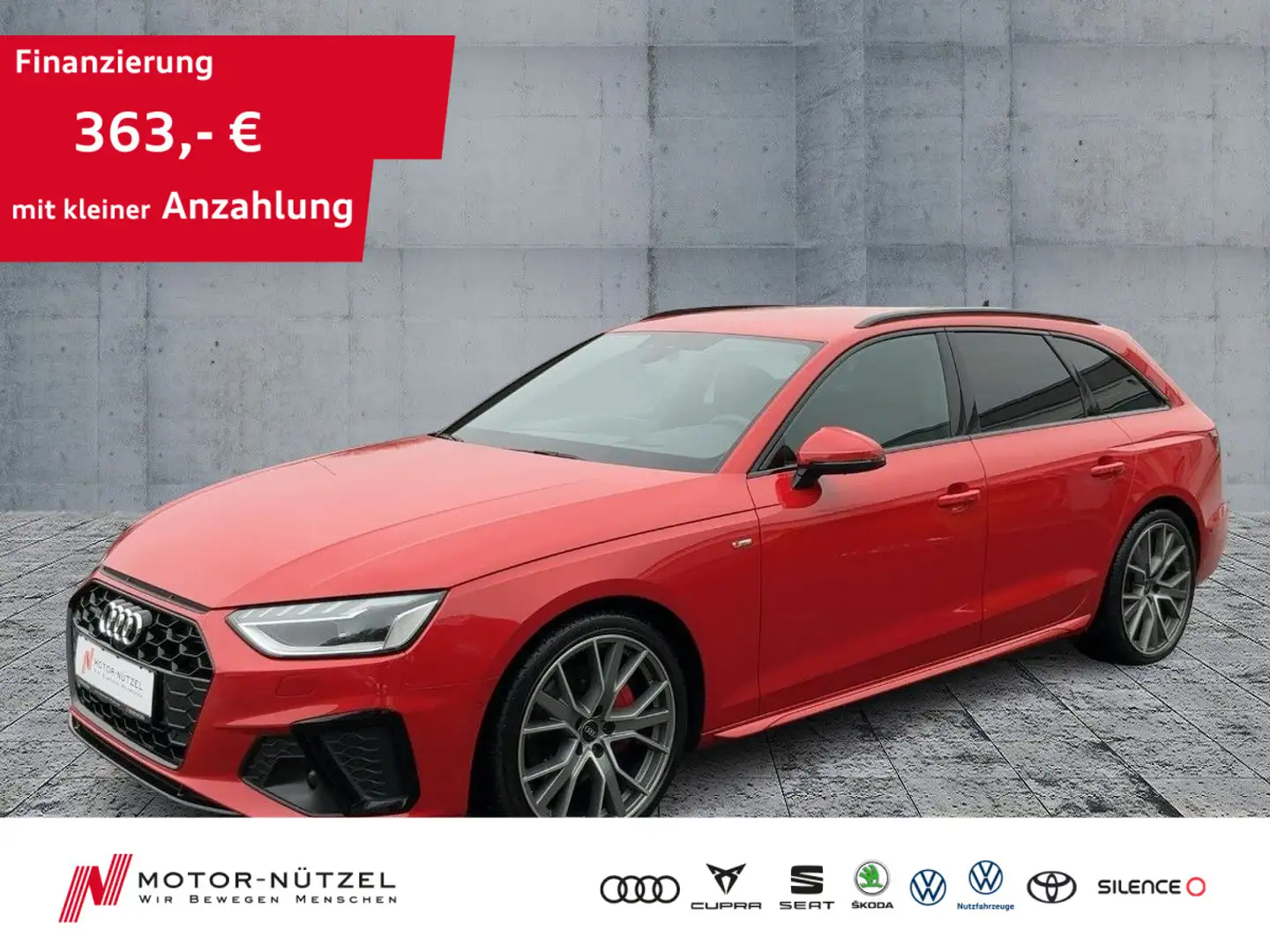 Audi A4 40 TFSI QU S-TR 2x S-LINE NAVI+AHK+HuD Rot - 1