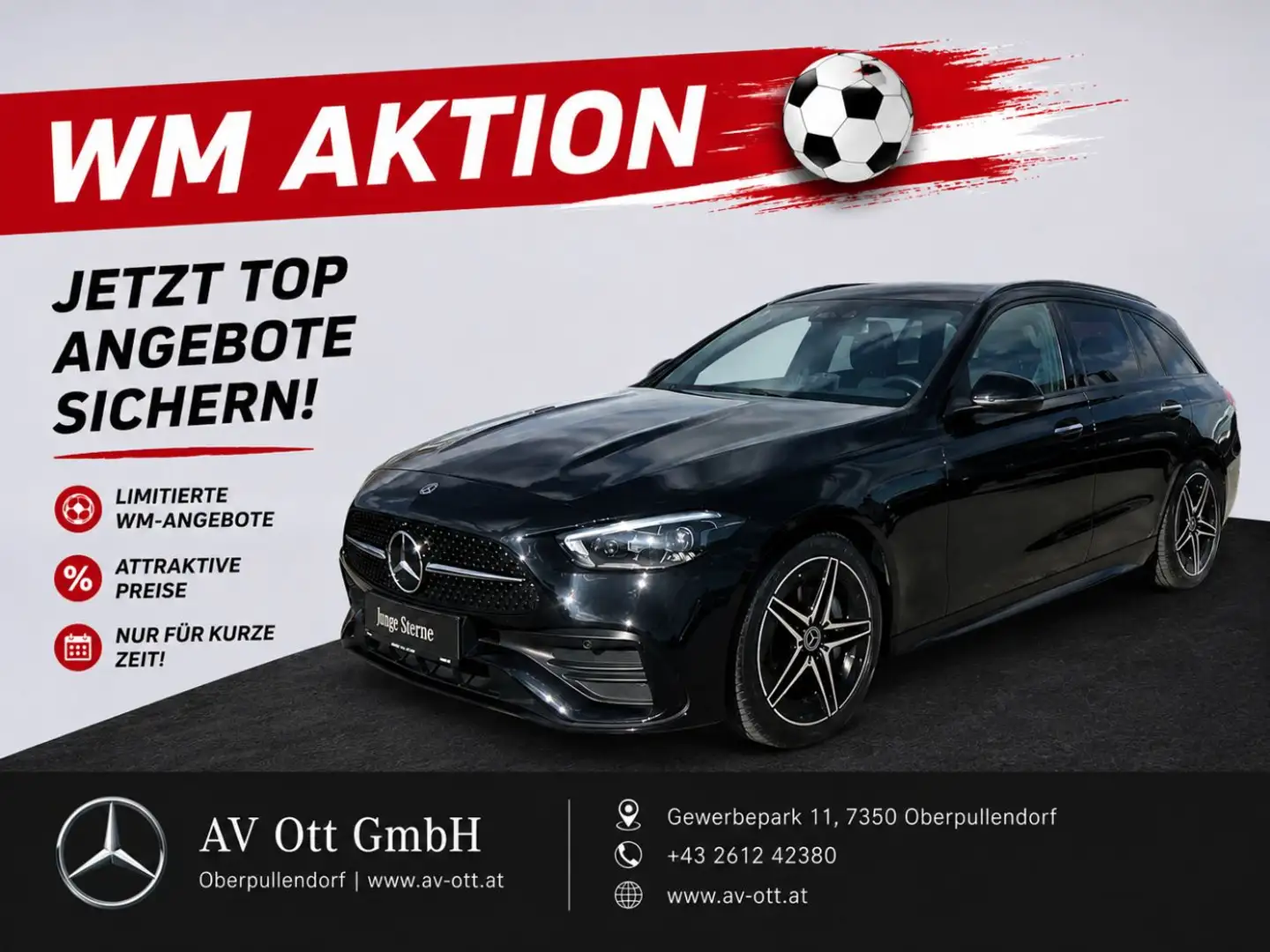Mercedes-Benz C 180 T AMG WM AKTION Schwarz - 2