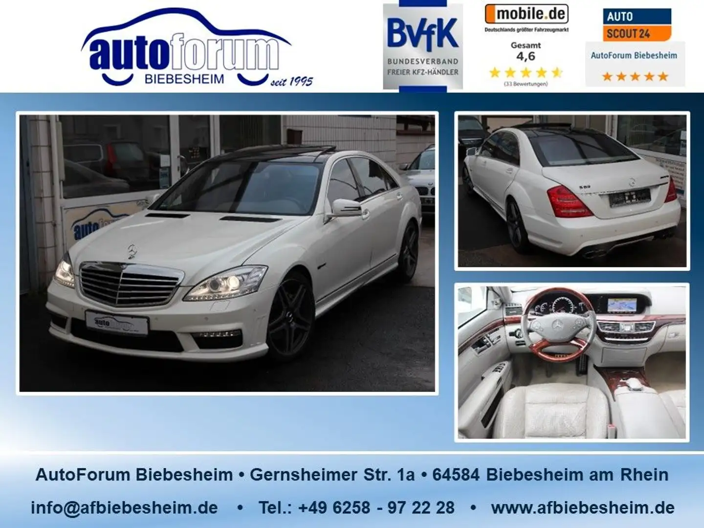 Mercedes-Benz S 500 CGI BE Lang AMG-Line*Panorama*Distronic*.. Weiß - 1